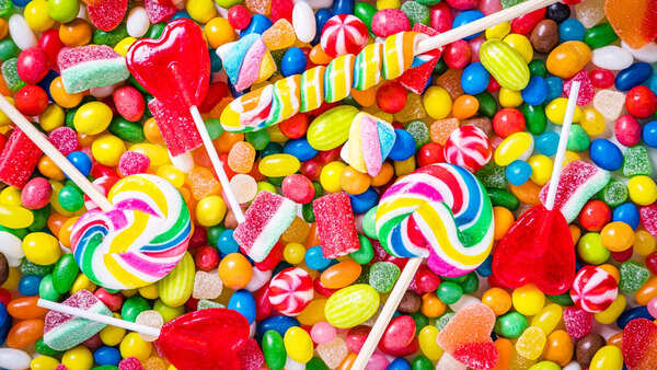 Colorful candies with hidden health risks