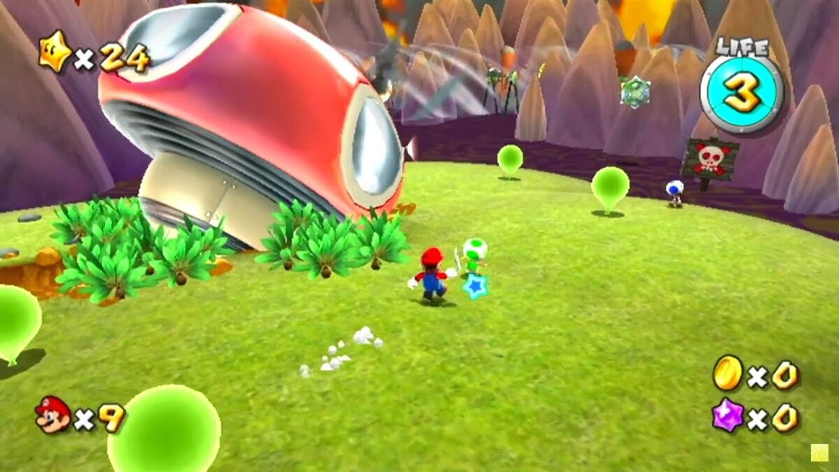 Gameplay screenshot from Super Mario Galaxy